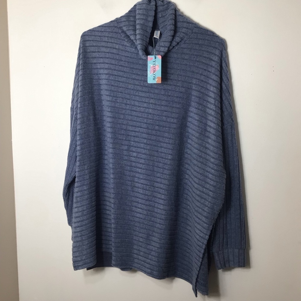 NWT Ysyokow sweater women xl blue